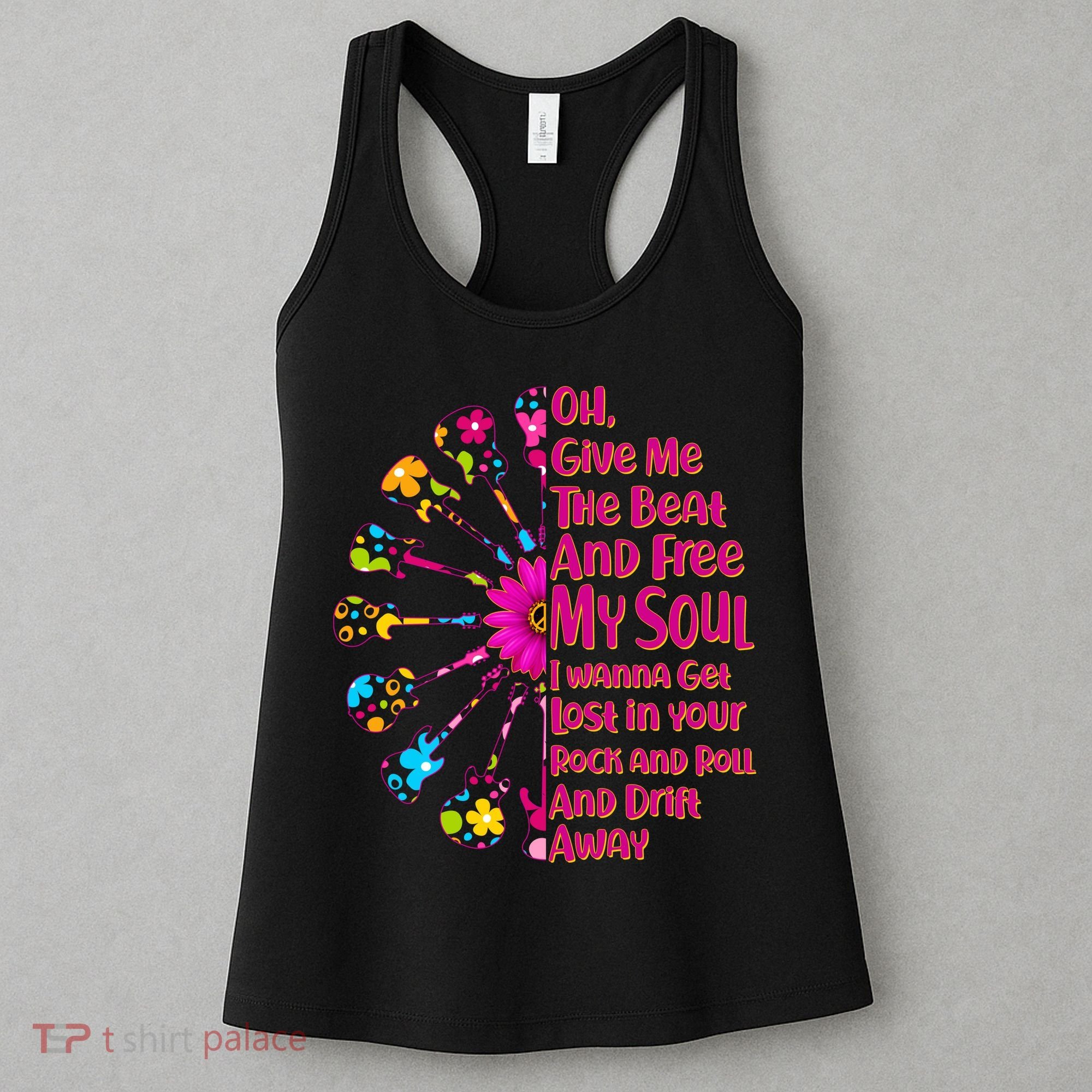 Give Me The Beat Hippie Guitars Women's Tank Top