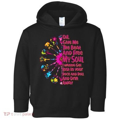 Give Me The Beat Hippie Guitars Toddler Hoodie