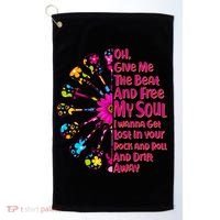 Give Me The Beat Hippie Guitars Golf Towel thumb 0