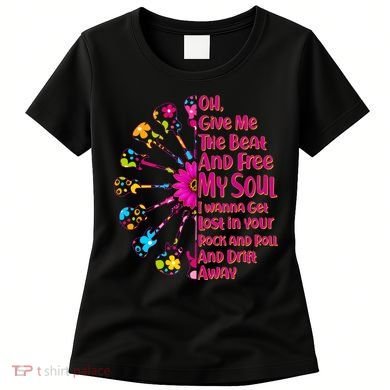 Give Me The Beat Hippie Guitars Women's T-Shirt
