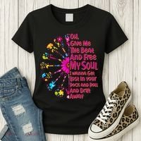 Give Me The Beat Hippie Guitars Women's T-Shirt thumb 3
