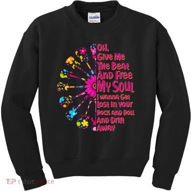 Give Me The Beat Hippie Guitars Kids Sweatshirt