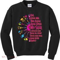 Give Me The Beat Hippie Guitars Kids Sweatshirt thumb 0
