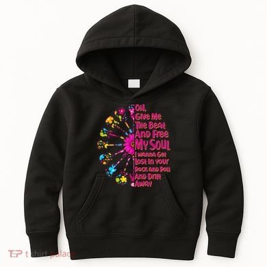 Give Me The Beat Hippie Guitars Kids Hoodie