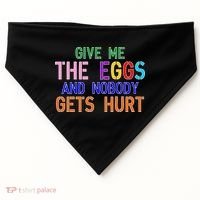 Give Me The Eggs and Nobody Gets Hurt Easter Egg Hunt USA-Made Doggie Bandana thumb 0