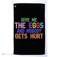 Give Me The Eggs and Nobody Gets Hurt Easter Egg Hunt Golf Towel thumb 0