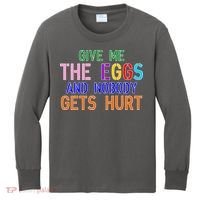 Give Me The Eggs and Nobody Gets Hurt Easter Egg Hunt Kids Long Sleeve Shirt thumb 0