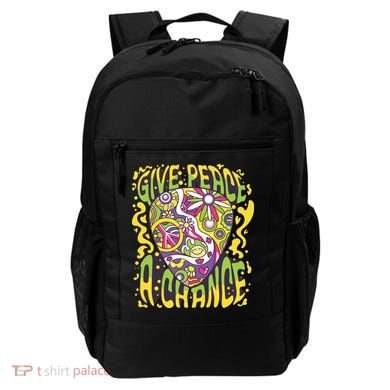 Give Peace A Chance Hippie Guitar Pick Backpack