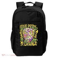 Give Peace A Chance Hippie Guitar Pick Backpack thumb 0