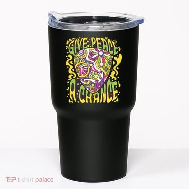 Give Peace A Chance Hippie Guitar Pick Tumbler