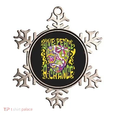 Give Peace A Chance Hippie Guitar Pick Ornament