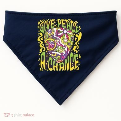 Give Peace A Chance Hippie Guitar Pick USA-Made Doggie Bandana