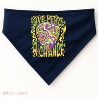 Give Peace A Chance Hippie Guitar Pick USA-Made Doggie Bandana thumb 0