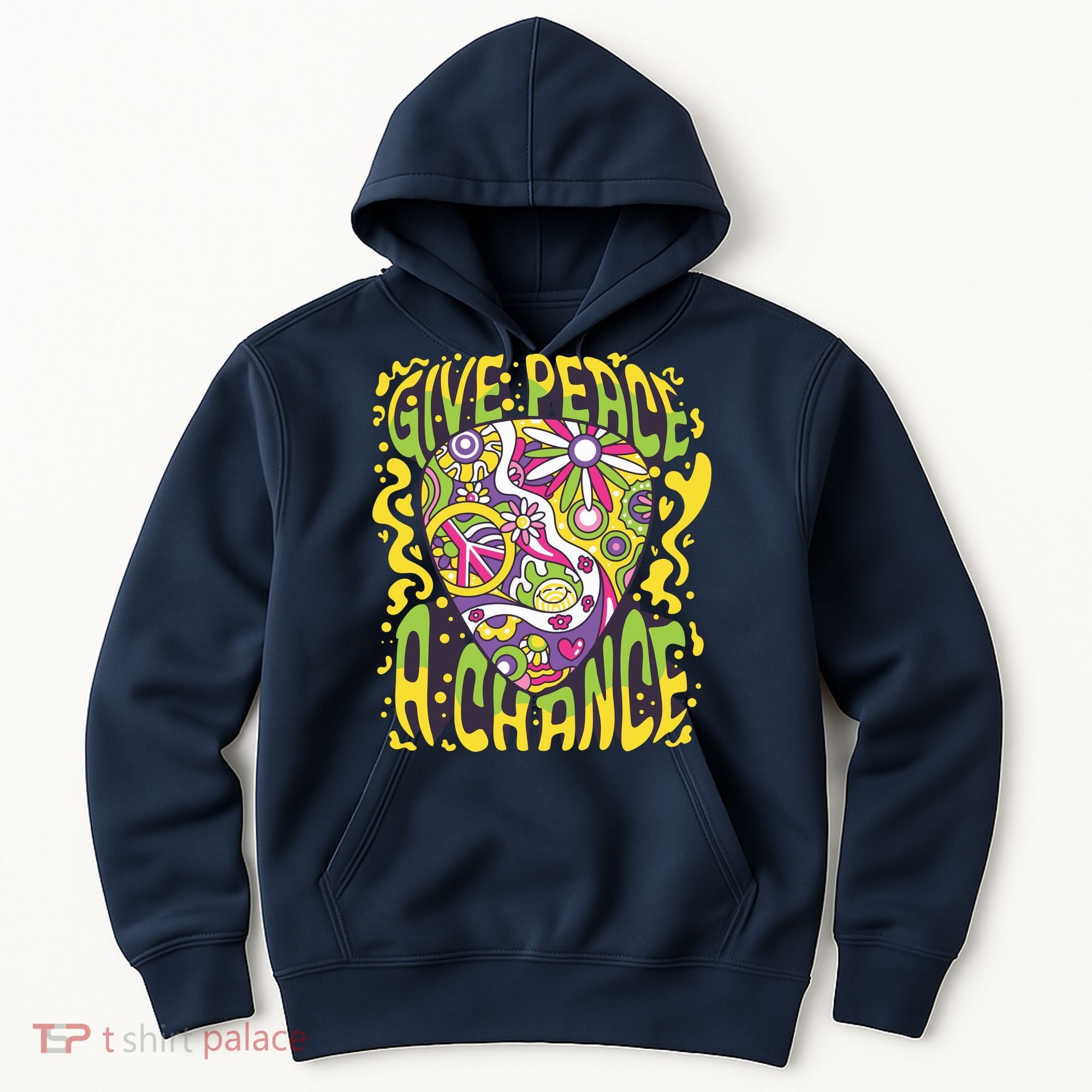Give Peace A Chance Hippie Guitar Pick Hoodie
