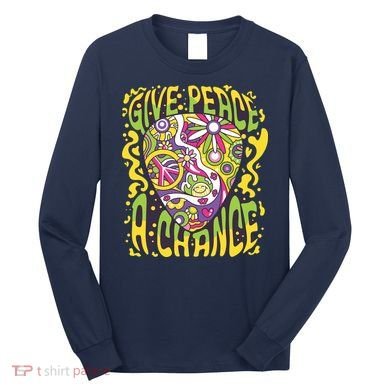 Give Peace A Chance Hippie Guitar Pick Long Sleeve Shirt