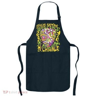 Give Peace A Chance Hippie Guitar Pick Apron