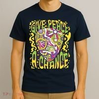 Give Peace A Chance Hippie Guitar Pick T-Shirt thumb 3
