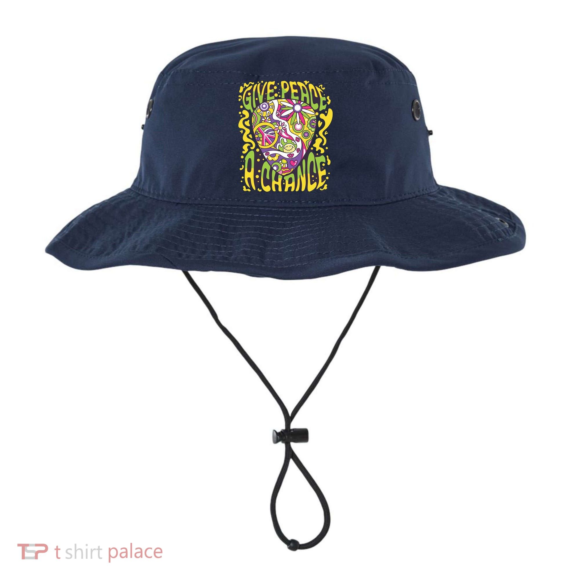 Give Peace A Chance Hippie Guitar Pick Bucket Hat