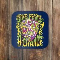 Give Peace A Chance Hippie Guitar Pick Coaster thumb 0
