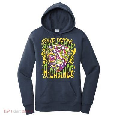 Give Peace A Chance Hippie Guitar Pick Women's Hoodie