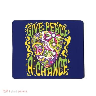 Give Peace A Chance Hippie Guitar Pick Mousepad
