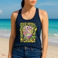 Give Peace A Chance Hippie Guitar Pick Women's Tank Top thumb 2