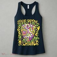 Give Peace A Chance Hippie Guitar Pick Women's Tank Top thumb 3