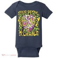 Give Peace A Chance Hippie Guitar Pick Baby Bodysuit thumb 0