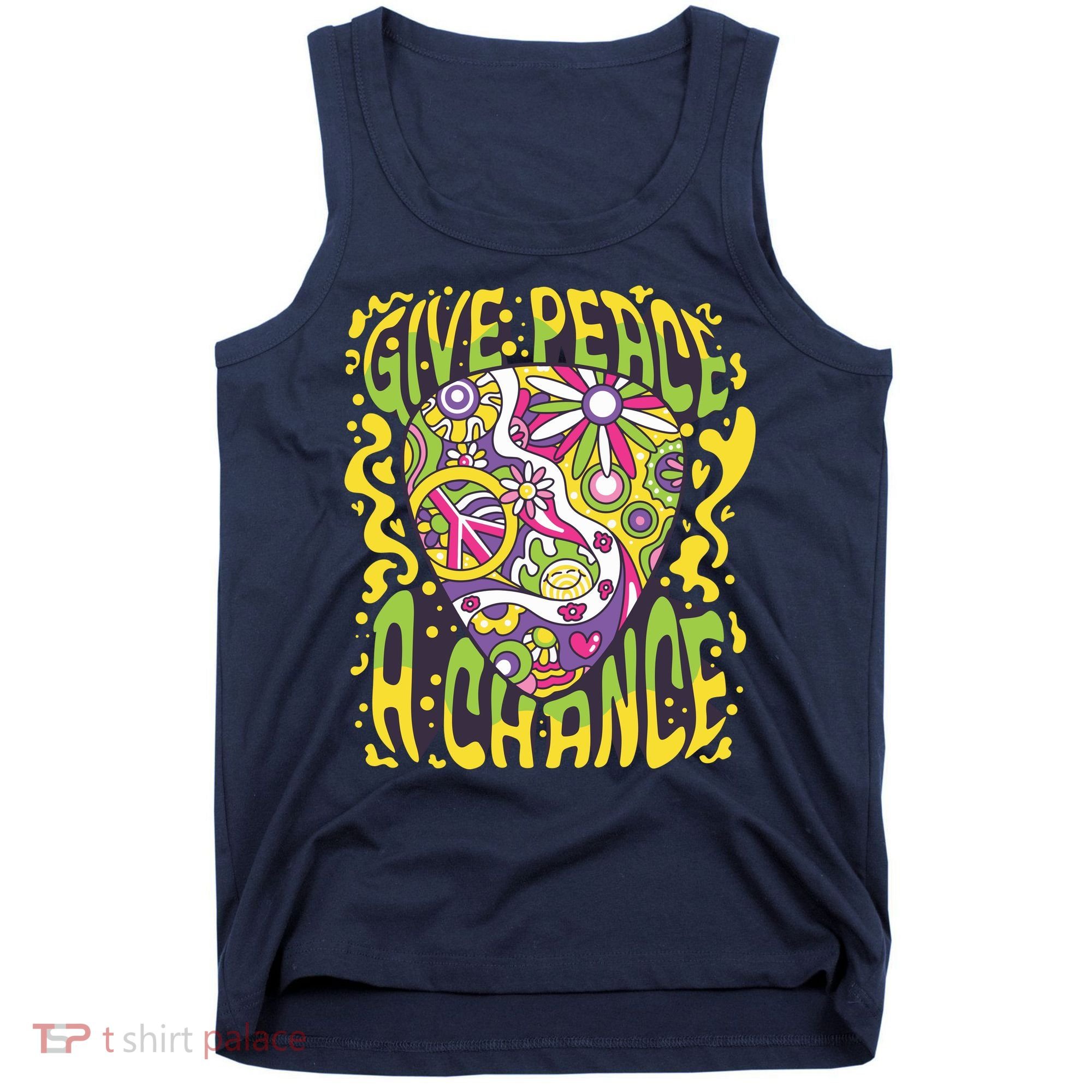 Give Peace A Chance Hippie Guitar Pick Tank Top