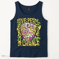 Give Peace A Chance Hippie Guitar Pick Tank Top thumb 2