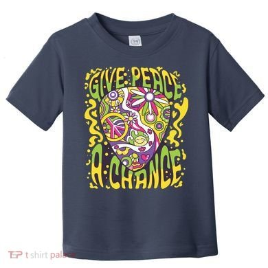 Give Peace A Chance Hippie Guitar Pick Toddler T-Shirt