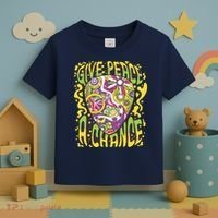 Give Peace A Chance Hippie Guitar Pick Toddler T-Shirt thumb 3
