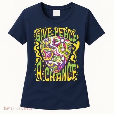 Give Peace A Chance Hippie Guitar Pick Women's T-Shirt