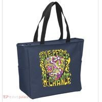 Give Peace A Chance Hippie Guitar Pick Tote Bag thumb 2