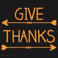 Give Thanks Arrows Heart Thanksgiving USA-Made Doggie Bandana thumb 2