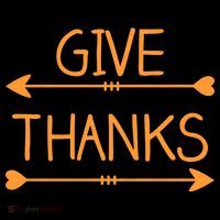 Give Thanks Arrows Heart Thanksgiving Ornament thumb 1