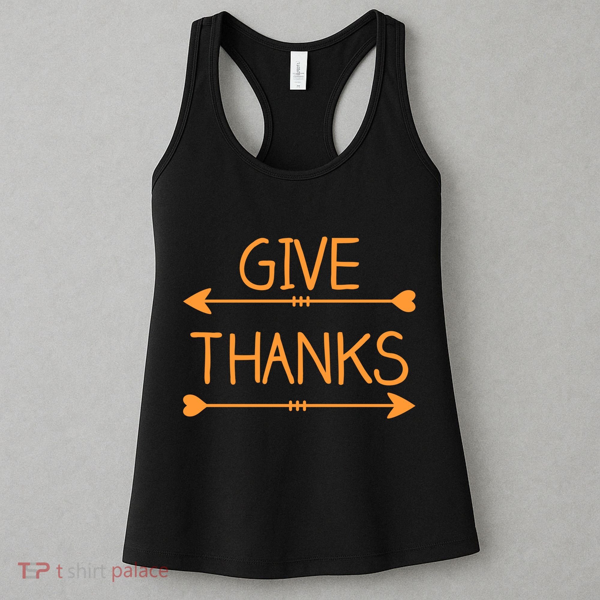 Give Thanks Arrows Heart Thanksgiving Women's Tank Top