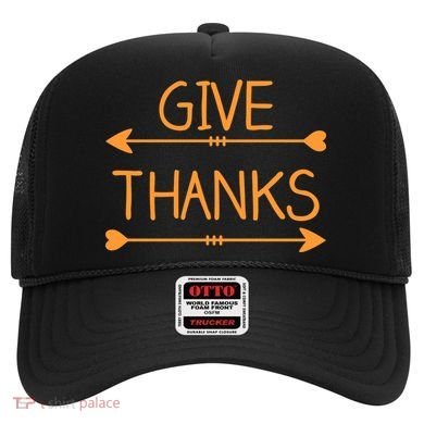Give Thanks Arrows Heart Thanksgiving Hat