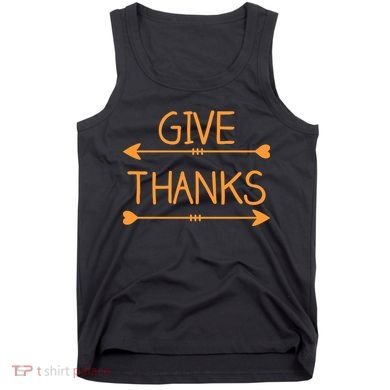Give Thanks Arrows Heart Thanksgiving Tank Top
