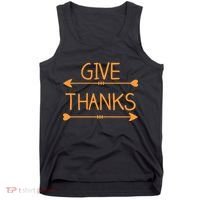 Give Thanks Arrows Heart Thanksgiving Tank Top thumb 0