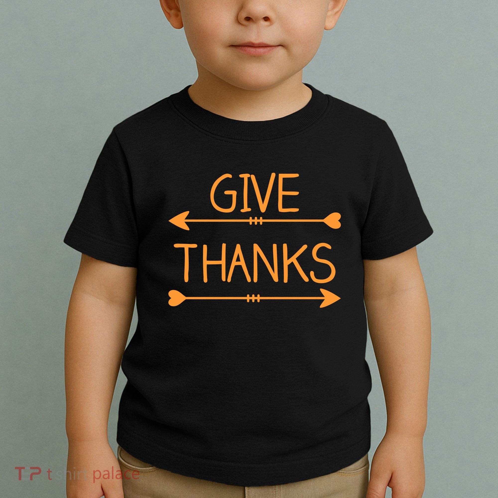 Give Thanks Arrows Heart Thanksgiving Toddler T-Shirt