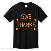 Give Thanks Arrows Heart Thanksgiving Kids T-Shirt thumb 0
