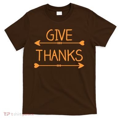 Give Thanks Arrows Heart Thanksgiving T-Shirt