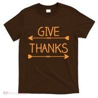 Give Thanks Arrows Heart Thanksgiving T-Shirt thumb 0