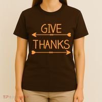 Give Thanks Arrows Heart Thanksgiving T-Shirt thumb 4