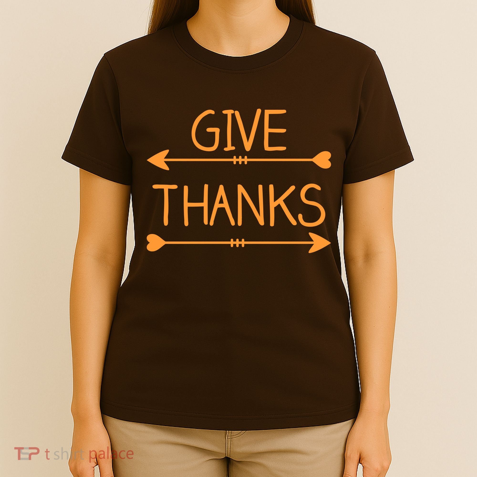 Give Thanks Arrows Heart Thanksgiving T-Shirt