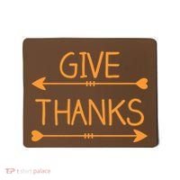 Give Thanks Arrows Heart Thanksgiving Mousepad thumb 0
