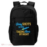 Givings Shots By Day and Taking Shots By Night Nurse Backpack thumb 0