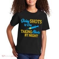Givings Shots By Day and Taking Shots By Night Nurse Kids T-Shirt thumb 2