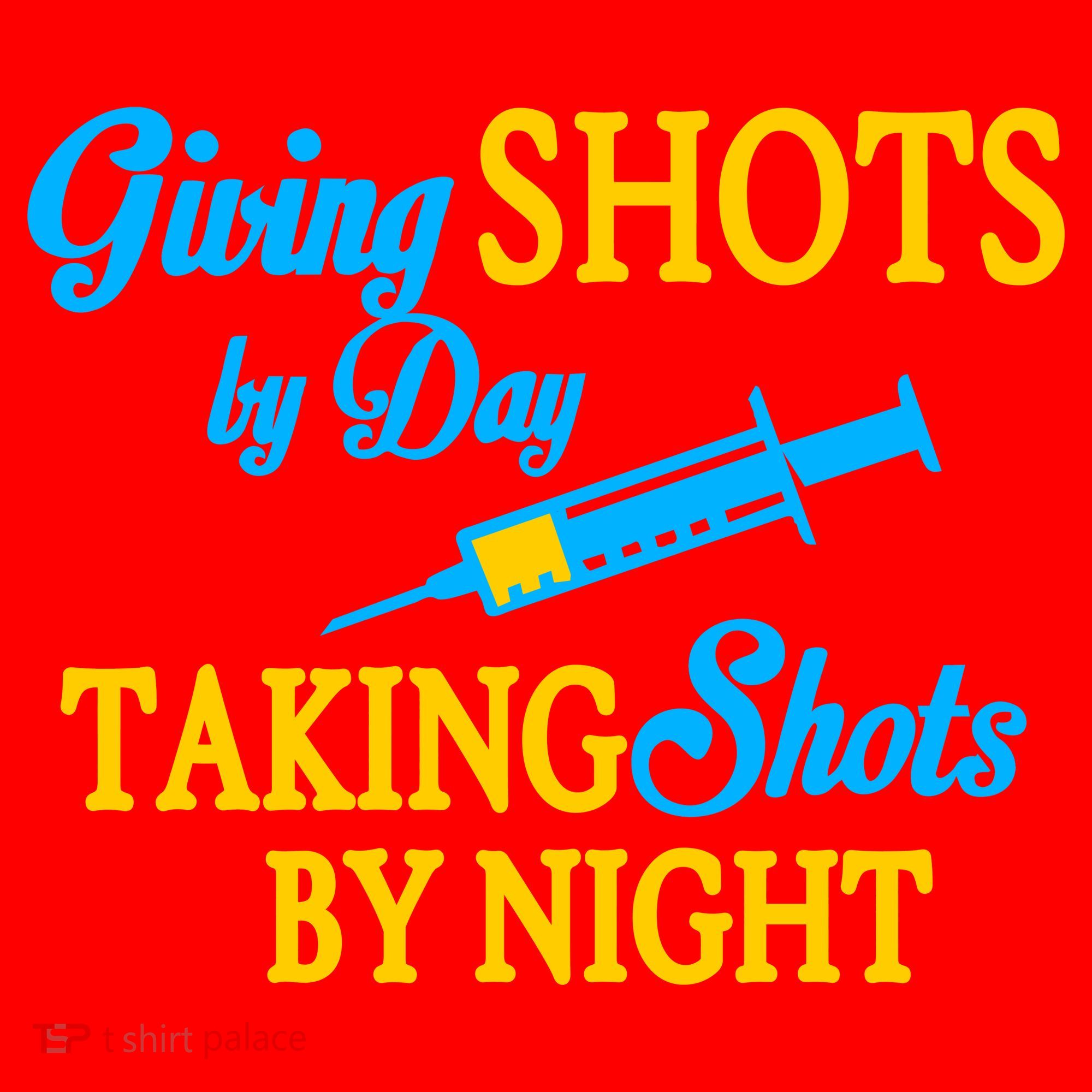 Givings Shots By Day and Taking Shots By Night Nurse Santa Hat